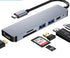 Adaptador multifuncional 6, 4k Hd Usb em 1 - O Retalho