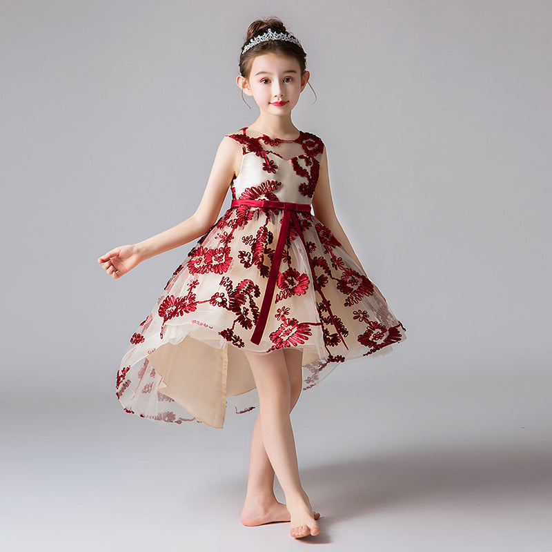 Vestido de princesa para meninas com flores - O Retalho