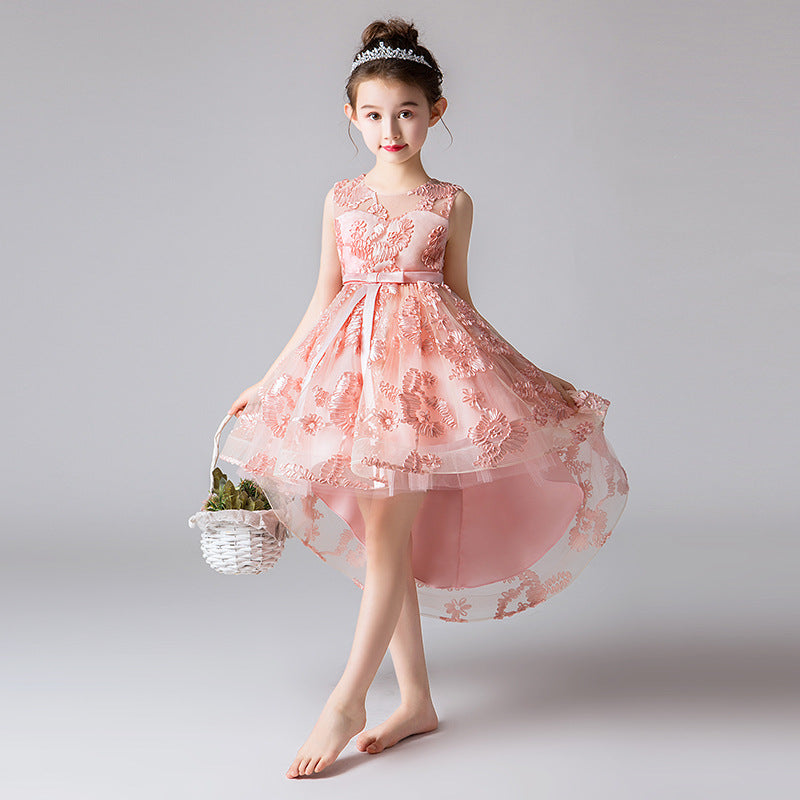 Vestido de princesa para meninas com flores - O Retalho