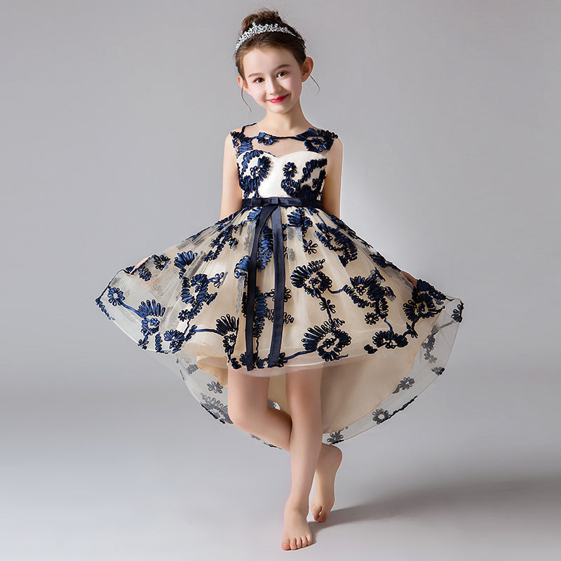 Vestido de princesa para meninas com flores - O Retalho
