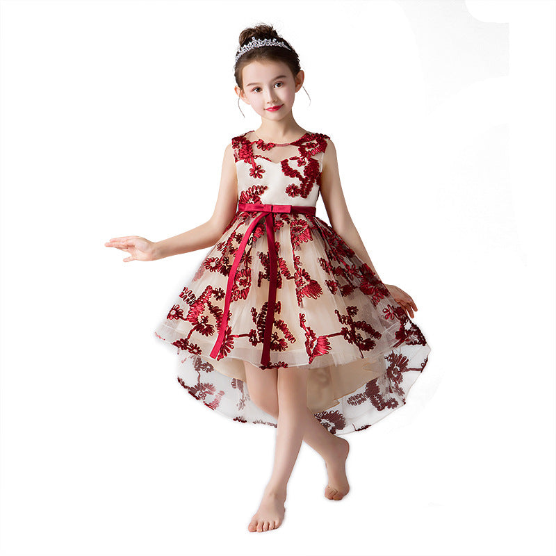 Vestido de princesa para meninas com flores - O Retalho