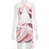 Vestido transpassado estampado de verão com decote halterneck para mulheres - O Retalho