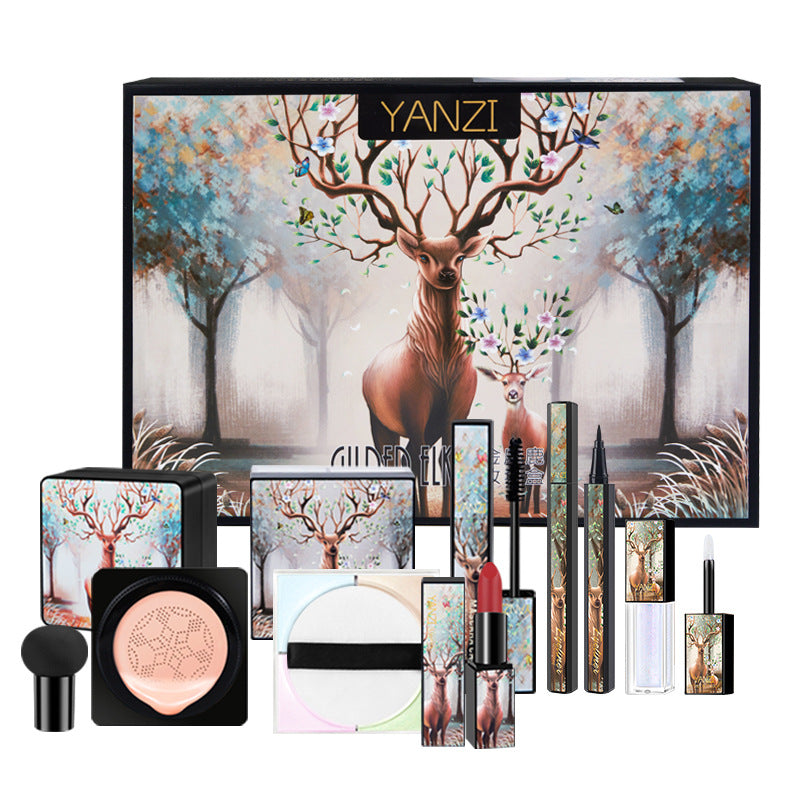 Conjunto de Maquiagem para Estudantes Paleta de Sombras Batom Conjunto Completo - O Retalho
