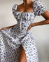 Vestido feminino com estampa floral - O Retalho