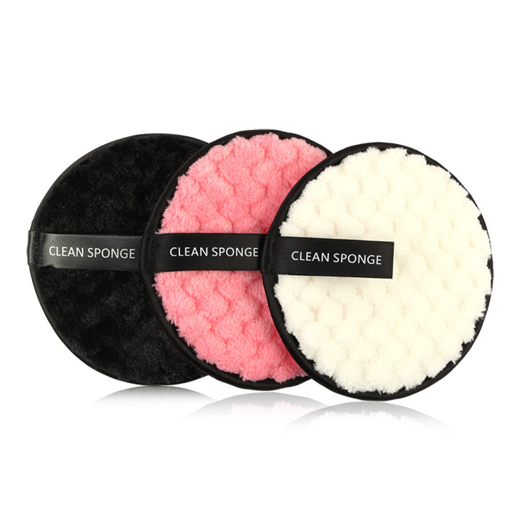 Magic Lazy Man Water Makeup Removing Puff Round Short Hair Wash Face Wash Makeup Sponge - O Retalho