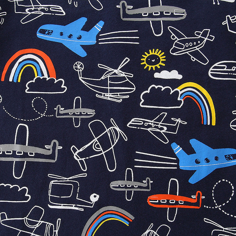 Camiseta infantil de algodão dos desenhos animados - O Retalho