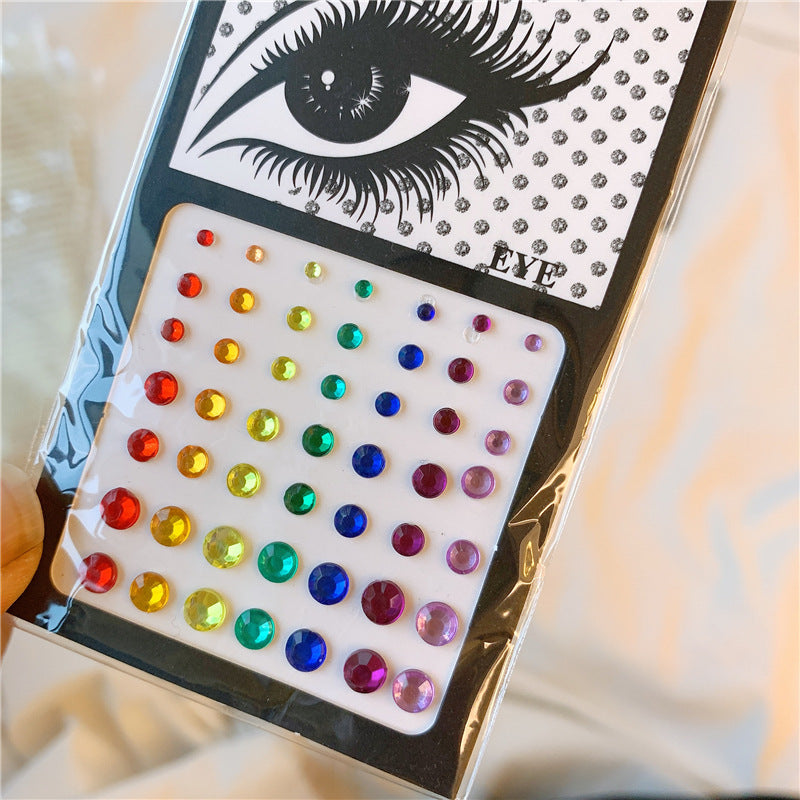 Adesivo de maquiagem em patch para decoração dos olhos e rosto com pérolas - O Retalho