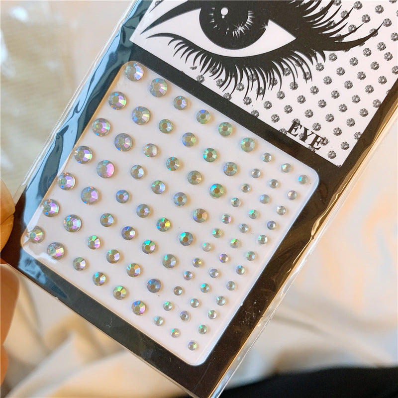 Adesivo de maquiagem em patch para decoração dos olhos e rosto com pérolas - O Retalho