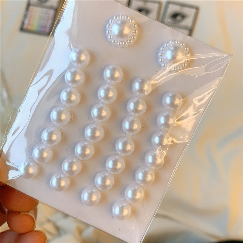 Adesivo de maquiagem em patch para decoração dos olhos e rosto com pérolas - O Retalho
