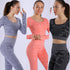 Conjunto de Roupas de Yoga Sem Costuras - com Estilo Camuflado para Mulheres - O Retalho