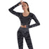 Conjunto de Roupas de Yoga Sem Costuras - com Estilo Camuflado para Mulheres - O Retalho