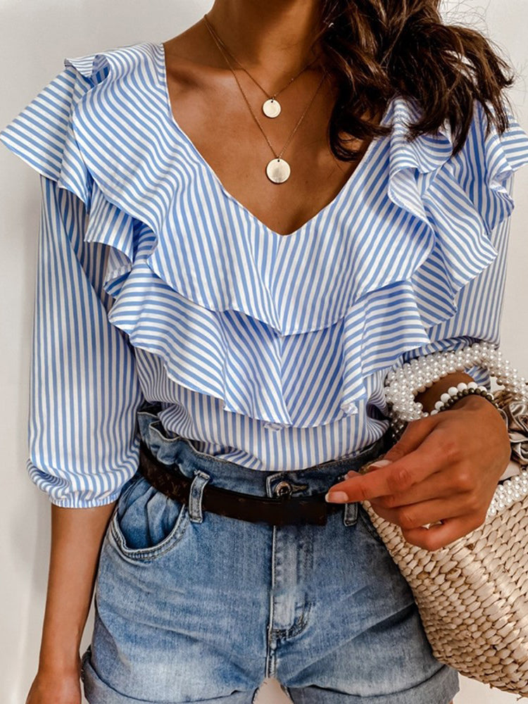 Blusa casual com listras - O Retalho