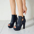 New White Ladies Platform Zipper Shoe Sexy High Heel Fish - O Retalho
