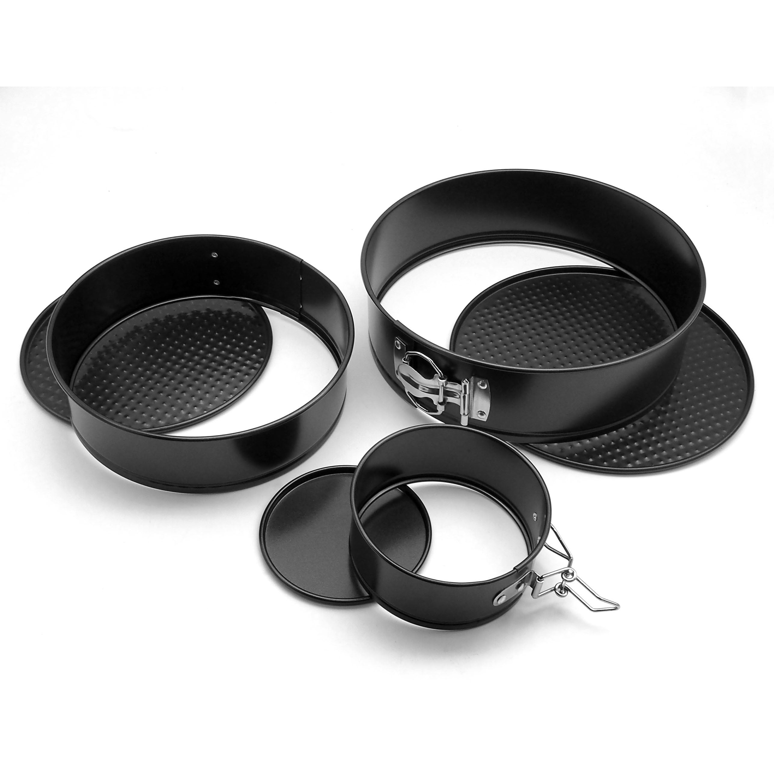 Conjunto de 3 peças de molde antiaderente para bolo, bandeja para assar, forma redonda, assadeira - O Retalho