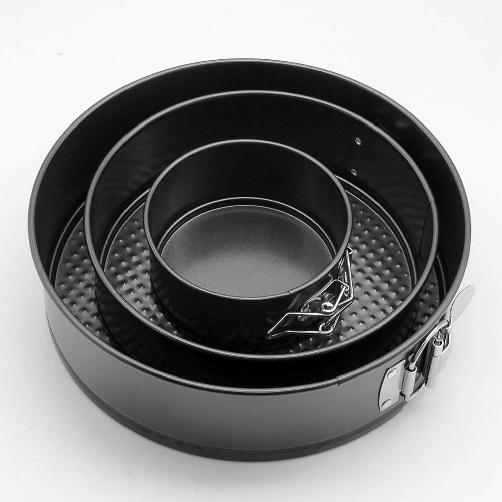 Conjunto de 3 peças de molde antiaderente para bolo, bandeja para assar, forma redonda, assadeira - O Retalho
