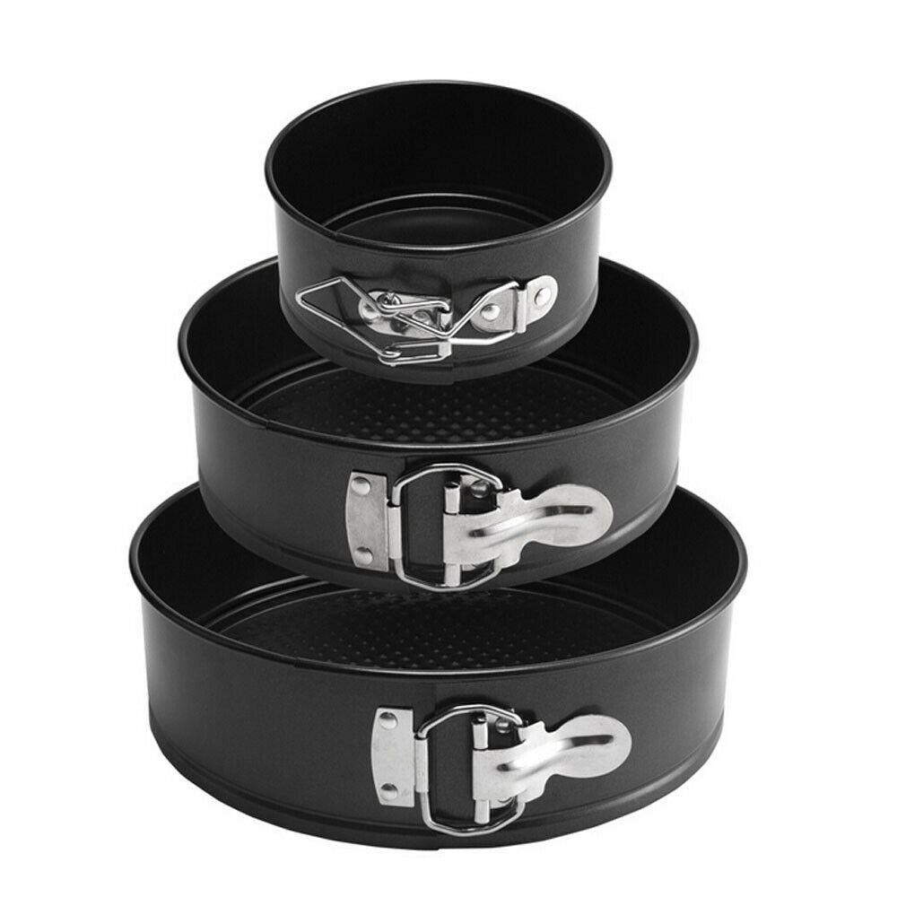 Conjunto de 3 peças de molde antiaderente para bolo, bandeja para assar, forma redonda, assadeira - O Retalho