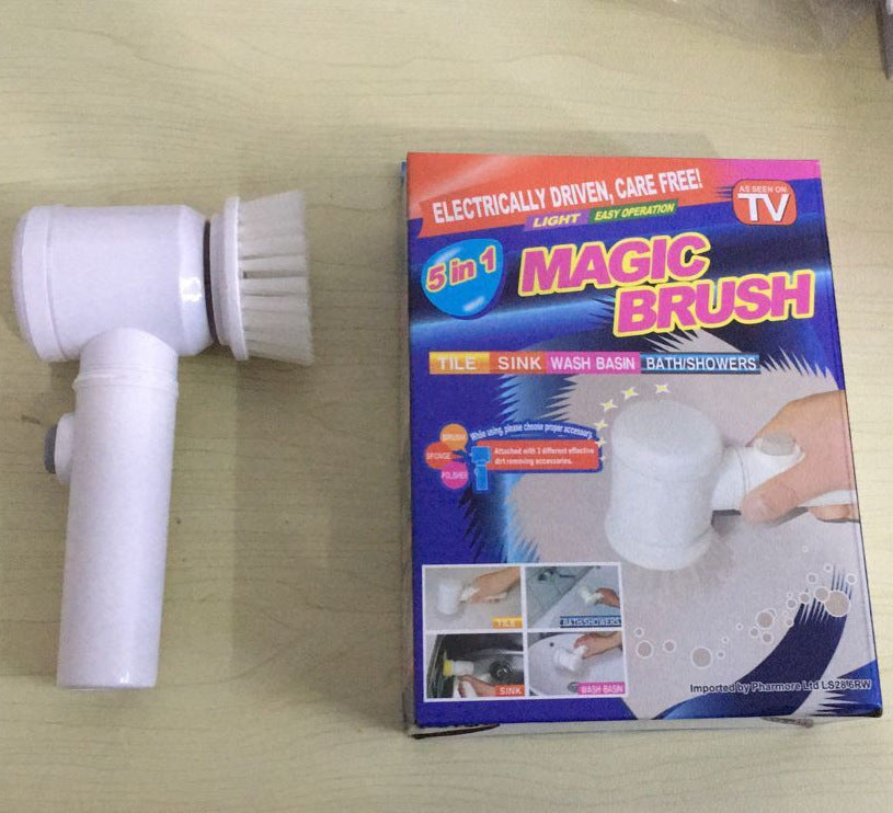 Electric Cleaning Brush Magic Brush Electric Bathtub Brush Housework 5 In 1 Cleaning Brush Electric Bathtub Brush - O Retalho