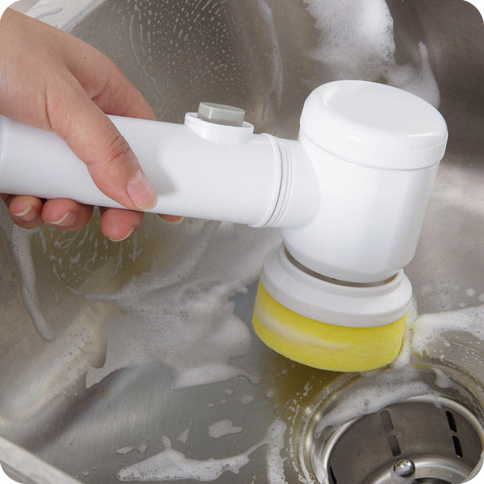 Electric Cleaning Brush Magic Brush Electric Bathtub Brush Housework 5 In 1 Cleaning Brush Electric Bathtub Brush - O Retalho