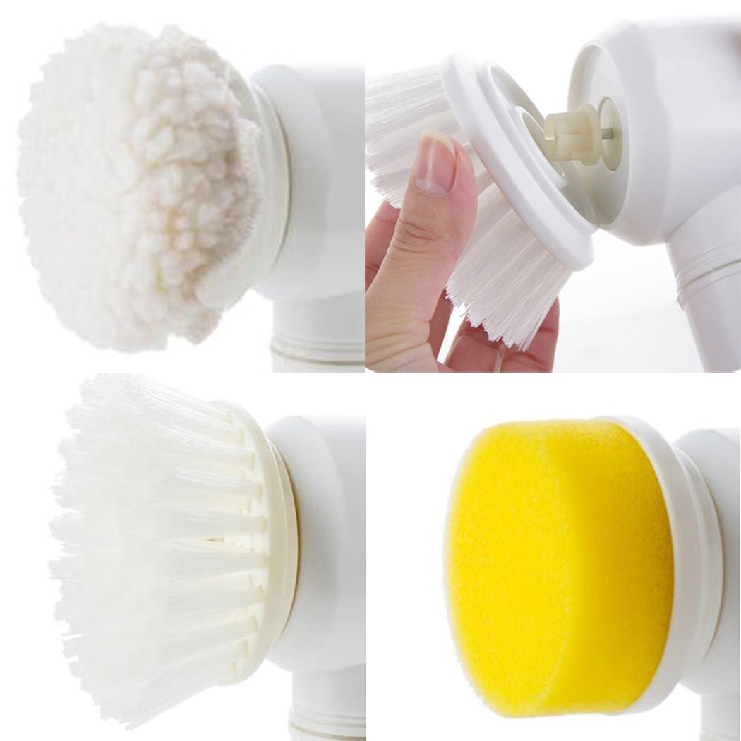 Electric Cleaning Brush Magic Brush Electric Bathtub Brush Housework 5 In 1 Cleaning Brush Electric Bathtub Brush - O Retalho