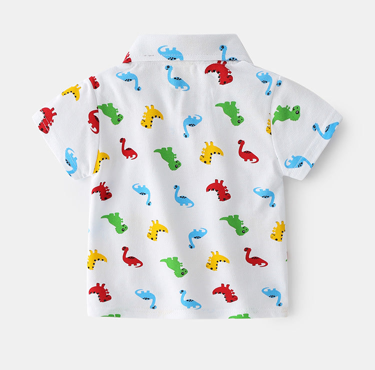 ☀️Camiseta para meninos com Desenhos de Dinossauro - O Retalho
