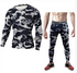 Conjunto de Compressão Camuflado para Esportes - Manga Longa e Calça Justa - O Retalho