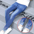 jeans skinny com detalhes de estrela para menina - O Retalho