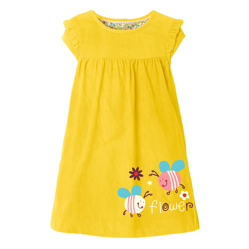 vestido casual de Algodão para meninas - O Retalho