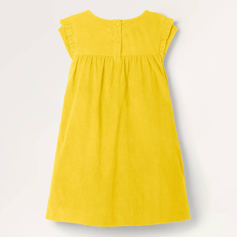 vestido casual de Algodão para meninas - O Retalho