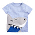 Camiseta infantil de desenho animado de manga curta de algodão tricotado para meninos - O Retalho