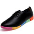Sapatos pontiagudos de couro para mulheres - O Retalho