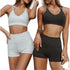 Conjunto de Yoga Sem Costura para Mulheres: Estilo, Conforto e Desempenho em Duas Peças - O Retalho