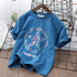 Camiseta de manga curta para meninos,top fashion - O Retalho