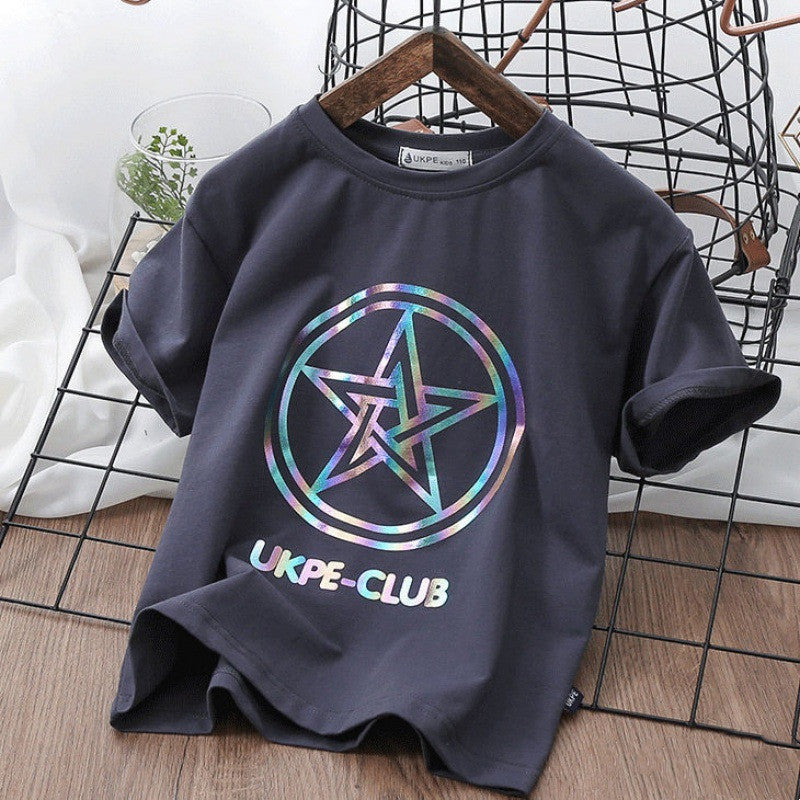 Camiseta de manga curta para meninos,top fashion - O Retalho