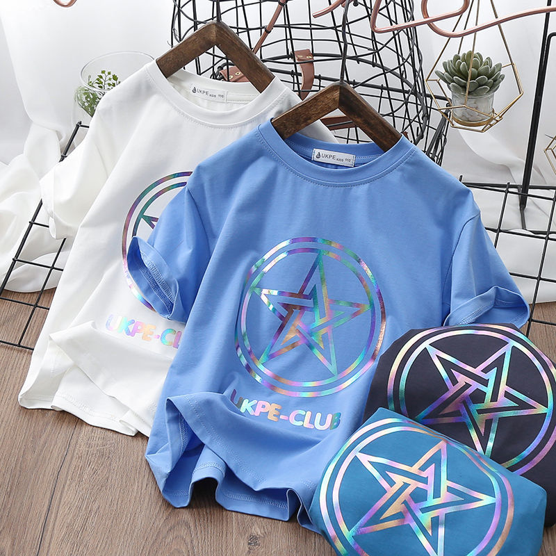 Camiseta de manga curta para meninos,top fashion - O Retalho