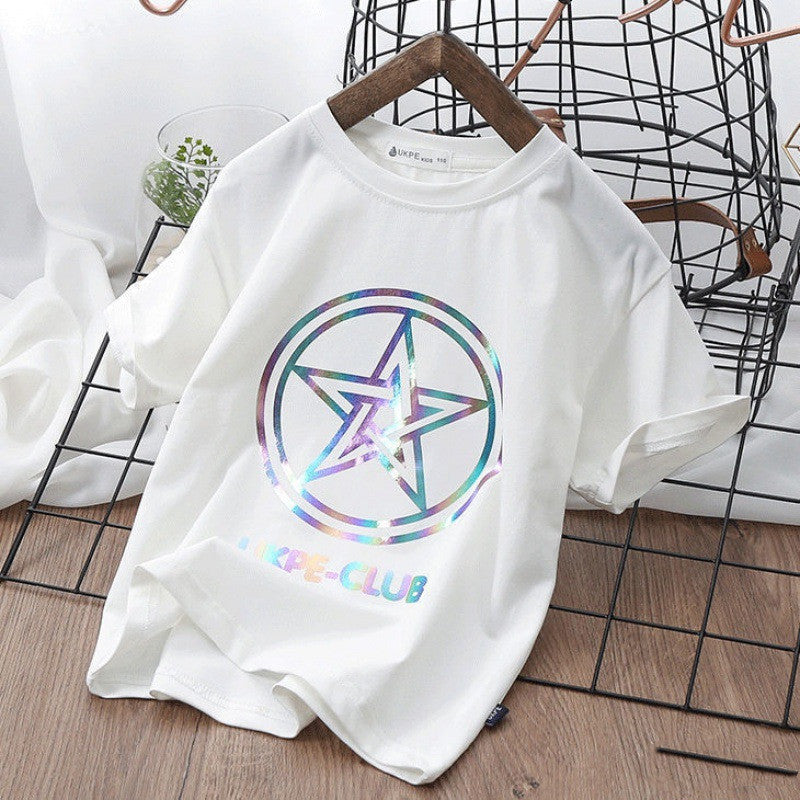 Camiseta de manga curta para meninos,top fashion - O Retalho