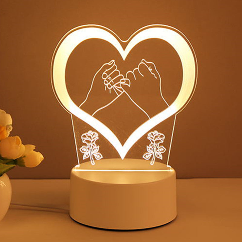 Luminária de Projeção 3D com Luz Noturna de Acrílico LED USB - O Retalho