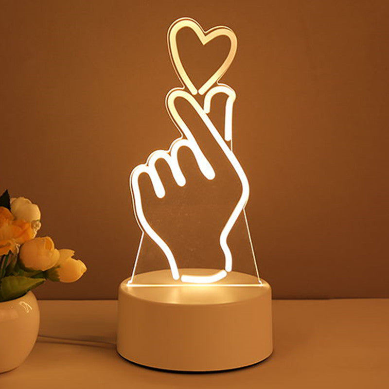 Luminária de Projeção 3D com Luz Noturna de Acrílico LED USB - O Retalho