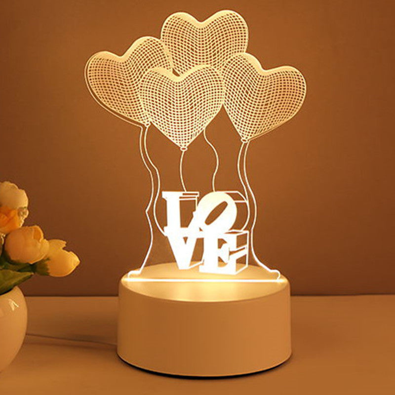 Luminária de Projeção 3D com Luz Noturna de Acrílico LED USB - O Retalho