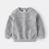 Unhooded Pullover Long Sleeve Blue Grey Cute Boy Sweatshirt - O Retalho