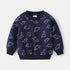 Unhooded Pullover Long Sleeve Blue Grey Cute Boy Sweatshirt - O Retalho
