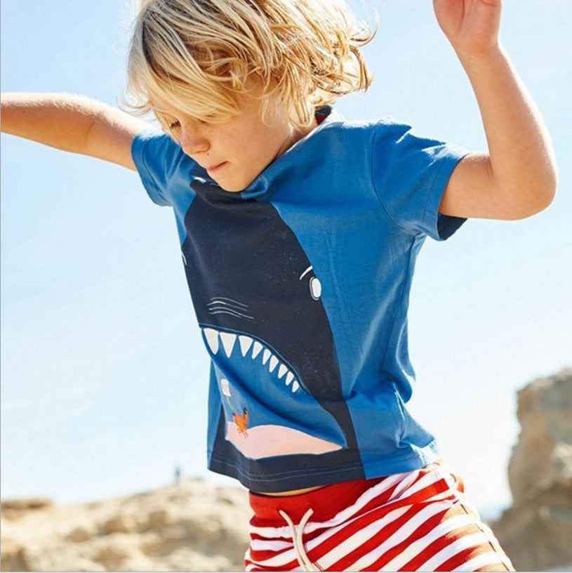 Camiseta Infantil de Manga Curta de Verão - O Retalho