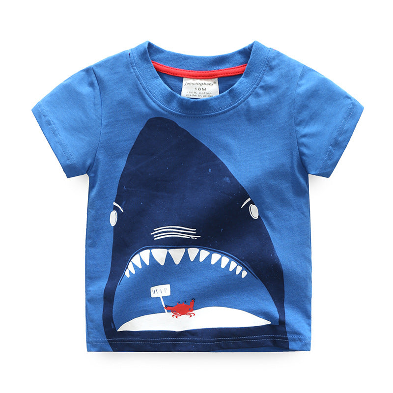 Camiseta Infantil de Manga Curta de Verão - O Retalho