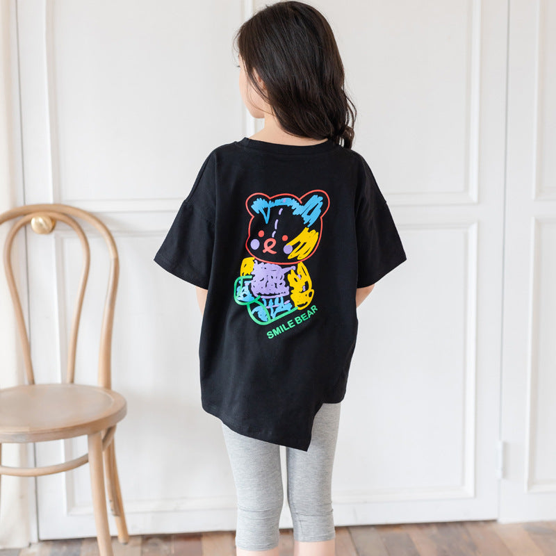 Camiseta Top Manga Curta da Moda Infantil - O Retalho