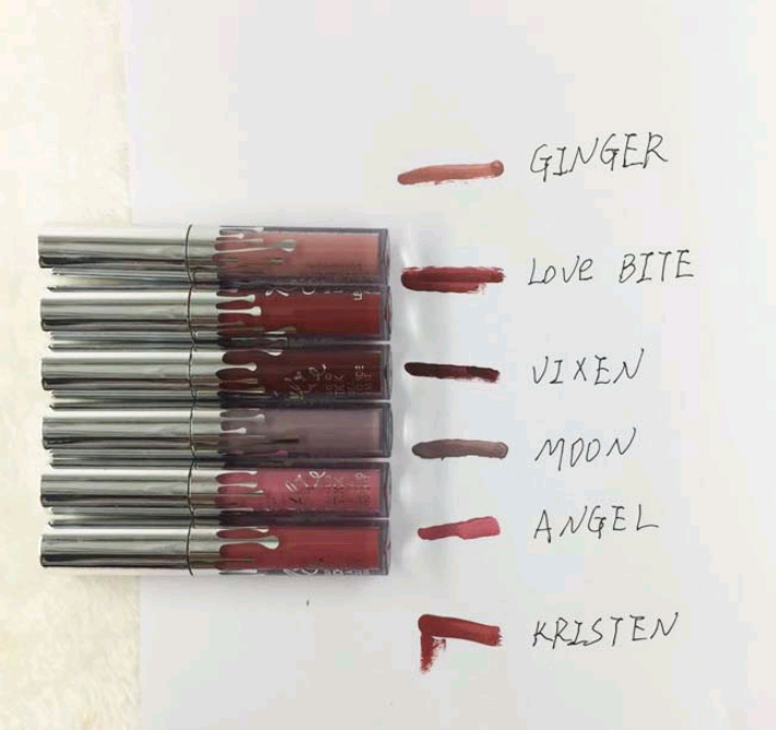 KYLIE6 color lip gloss set, 6 Kelly gold, 6 silver, red 6 lip gloss lipstick - O Retalho