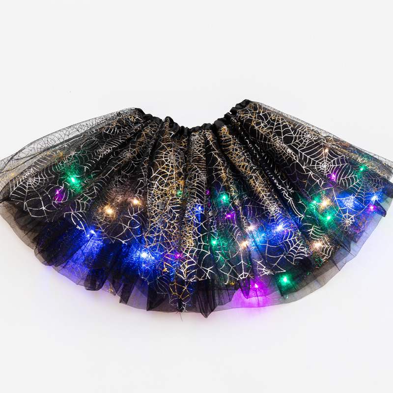 Magical & Luminous LED Princess Halloween Tutu Skirt Sequins Shiny Skirt - O Retalho