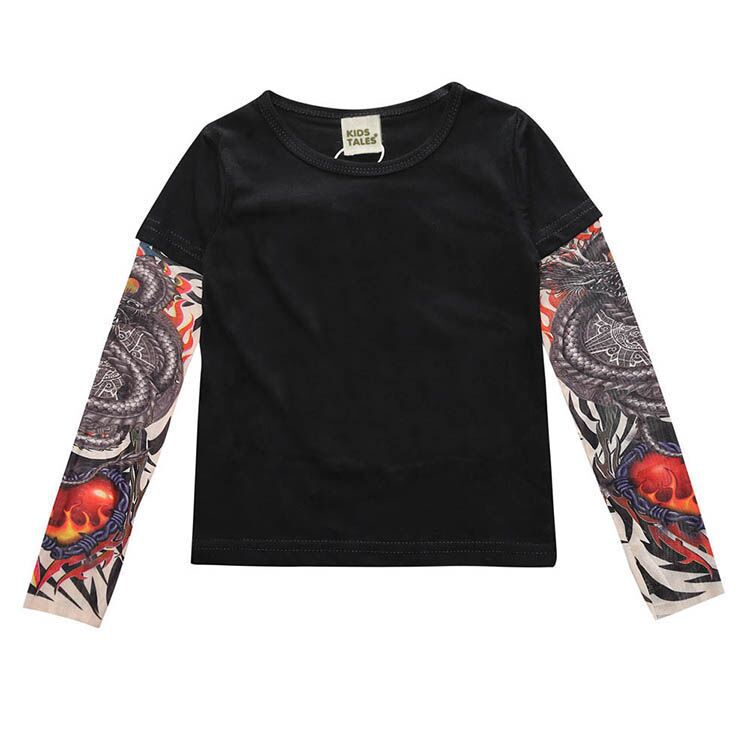 Camiseta de menino com desenho de tatuagem - O Retalho