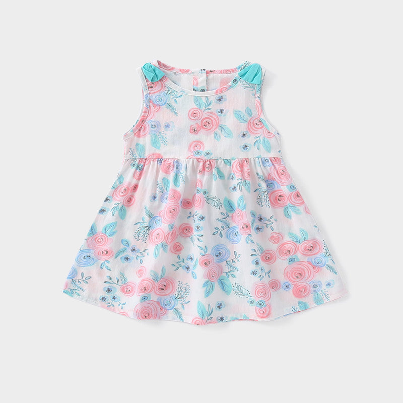 Vestidos para meninas com estampa de flores - O Retalho