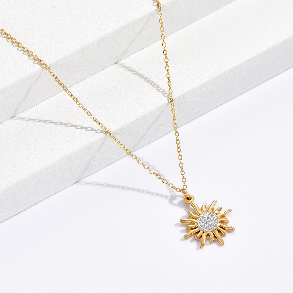 Colar SUNFLOWER Dourado Para Mulheres - O Retalho