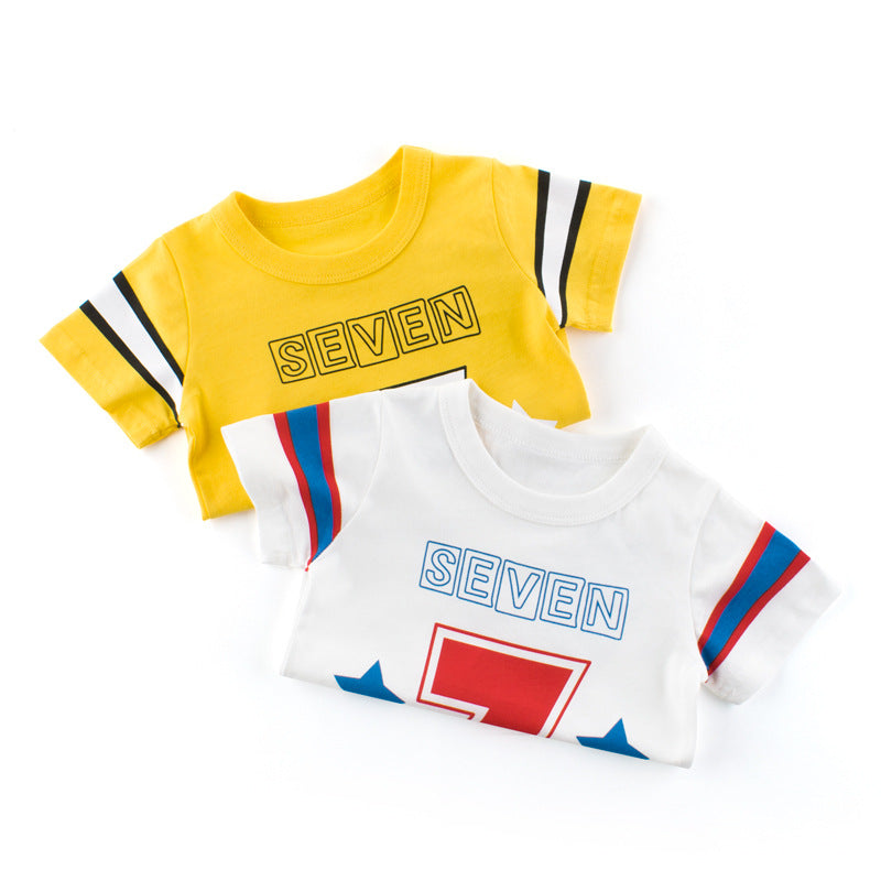 Camiseta de manga curta para meninos no verão - O Retalho