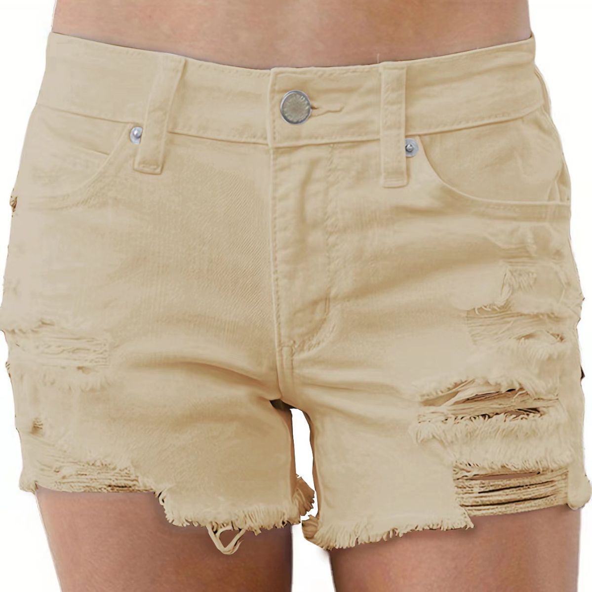 Shorts de jeans de Cintura Alta para Mulheres - O Retalho